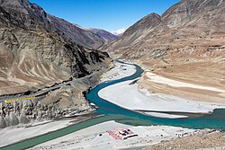 The river Indus, confluence zanskar