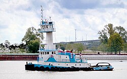 The river Mississippi, comet tugboat new orleans september